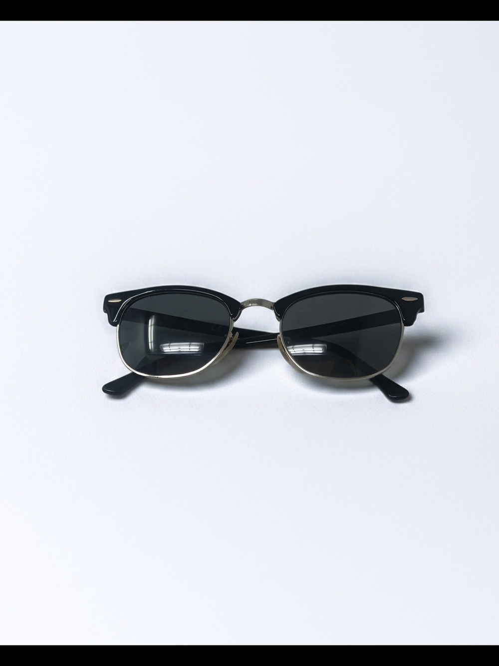 Authentic Ray-Ban Clubmaster Eyeglasses RB 5154 2000 Shiny Black & Silver 51-21